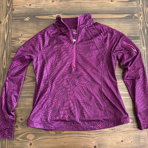Tek Gear Womens Pullover Warmtex XL Purple Athletic Wear Workout Thumb Holes